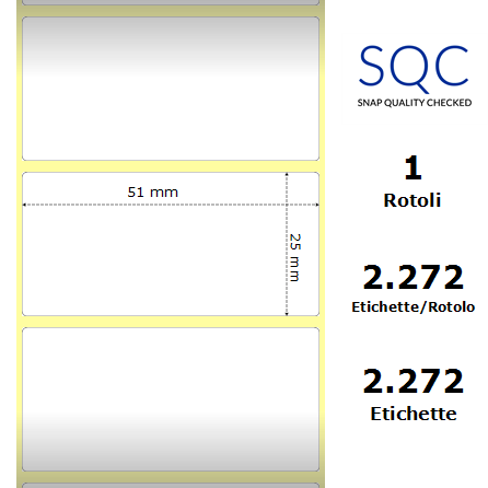 DT051025-PWPU-25/114 - Etichette SQC  S-DESK-PD Carta