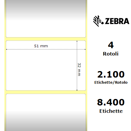 880247-031D - Etichette Zebra  Z-Ultimate 3000T White Poliestere