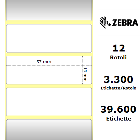 880249-019D - Etichette Zebra  Z-Ultimate 3000T White Poliestere