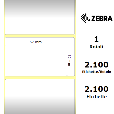 800262-125*/S - Etichette Zebra  Z-Select 2000D Carta