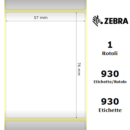 3007209-T*/S - Etichette Zebra  Z-Select 2000D Carta