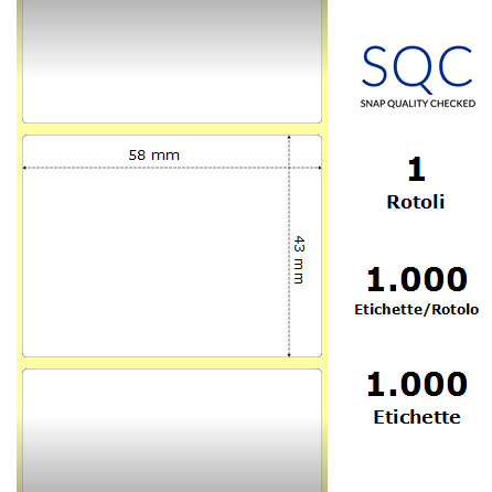 DT058043-PWPU-40/104 - Etichette SQC  S-SCALE Carta