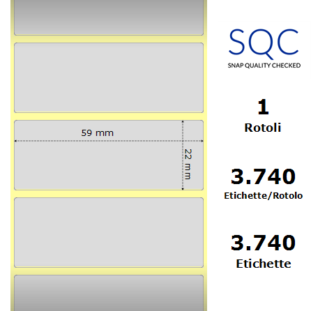 TT059022-PSPE-25/127 - Etichette SQC Argento S-FRICTION Poliestere