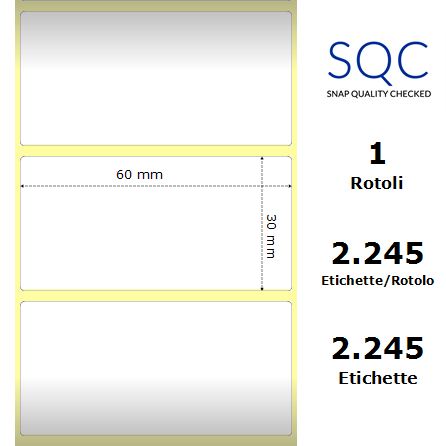 DT060030-PWPC-25/126 - Etichette SQC  S-DESK-PD Carta