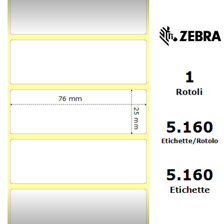 880738-025/S - Etichette Zebra  Z-Perform 1000D Carta