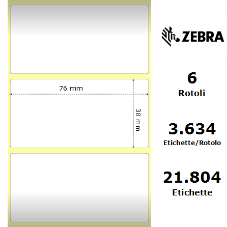 880018-038 - Etichette Zebra  Z-Perform 1000T Carta