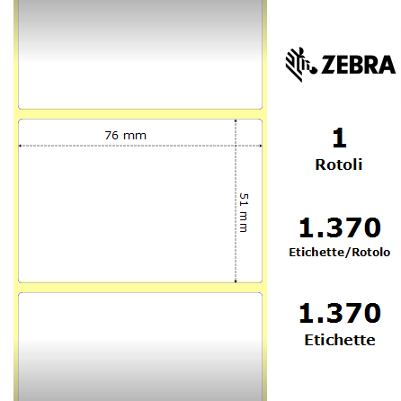 880015-050D/S - Etichette Zebra  Z-Perform 1000T Carta