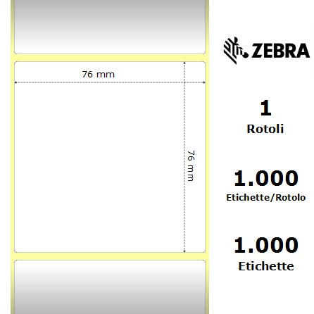 87443/S - Etichette Zebra  Z-Ultimate 3000T White Poliestere