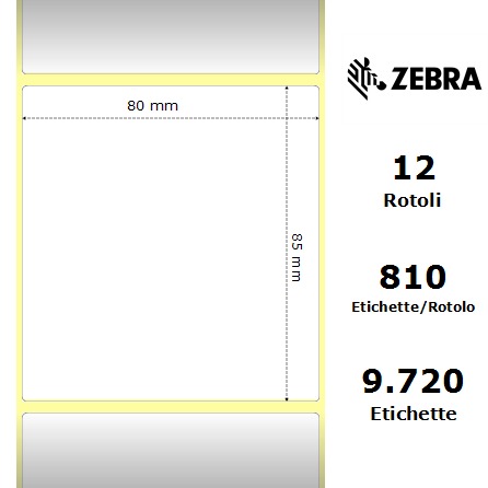 3009629-T - Etichette Zebra  Z-Perform 1000D Carta