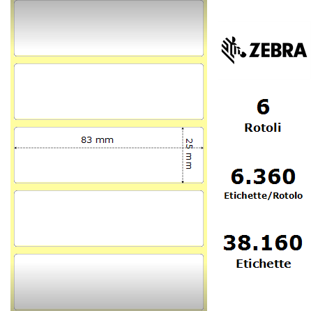 3004723 - Etichette Zebra  Z-Ultimate 3000T White Poliestere