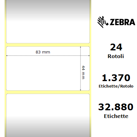 880185-050D - Etichette Zebra  Z-Perform 1000D Carta