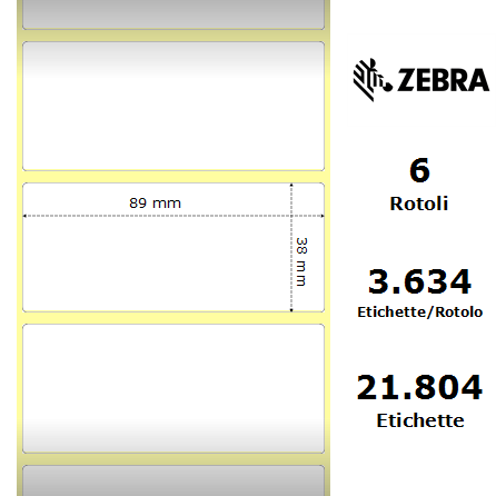 880022-038 - Etichette Zebra  Z-Perform 1000T Carta