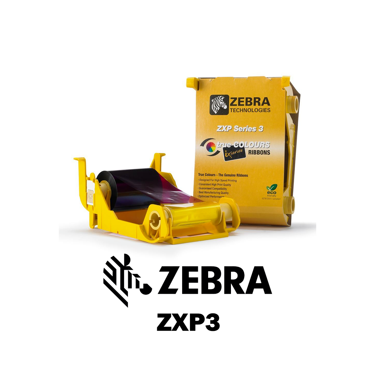 800033-340 - Ribbon Card Zebra YMCKO ZXP3 Ribbon Resina