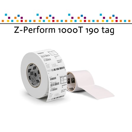 Z-Perform 1000T tag in fanfold