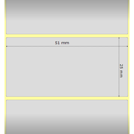 Labels Zebra - Z-Ultimate 3000T Silver, size: 51 x 25 cod Labels Zebra - Z-Ultimate 3000T Silver, size: 51 x 25 cod